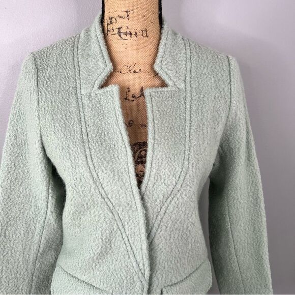 Sz S Glamorous Boucle Teddy Sage Green Peacoat $125 MSRP - Picture 7 of 12